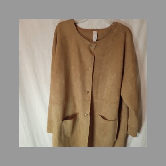 MarlaWynne Jackets & Blazers - (N) Marla Wynn Woman's Jacket 1X Tan